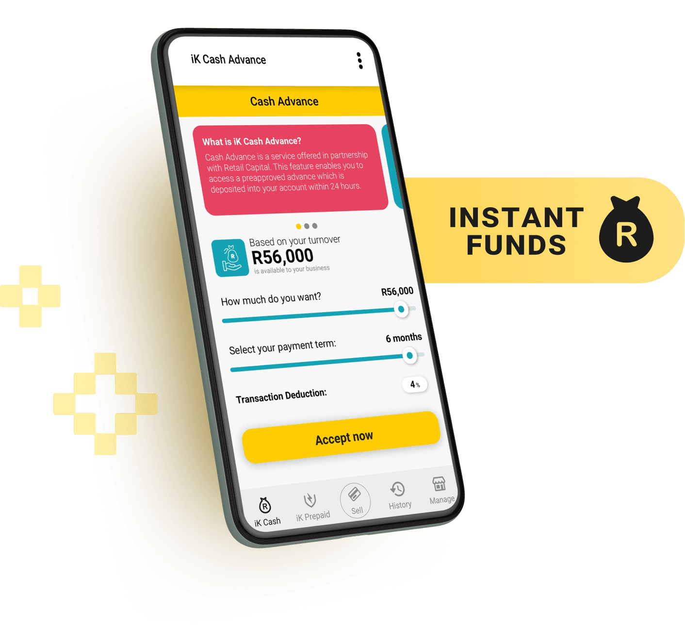 Cash advance in phone