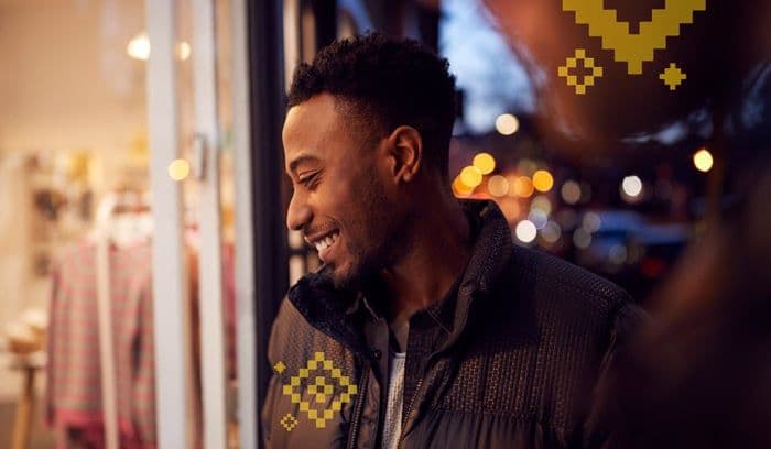 person looking through retail window